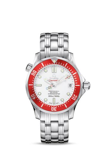 Omega Seamaster Diver 300M Co-Axial 36.25 Stainless Steel / White / Bracelet / Vancouver Olympics
